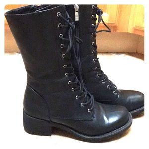 Lace up combat boots